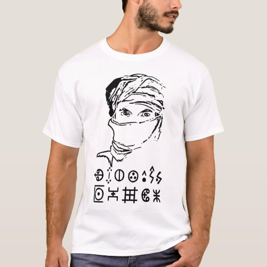 Amazigh Kabyle Berber Tattoo symboliseert tifinagh T-shirt (Voorkant)