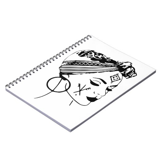 Amazigh Kabyle Maghreb Marokko Girl Face Tattoo Notitieboek (Linkerzijde)