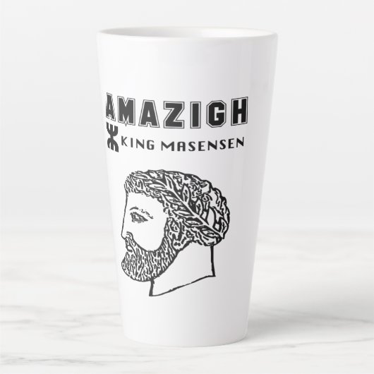 amazigh koning Massinissa Kabyle algerije Marokko Latte Mok (Voorkant)