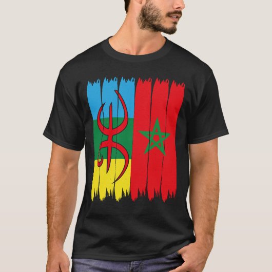 amazigh marocco flag - amazigh atlas rif soouds t-shirt (Voorkant)