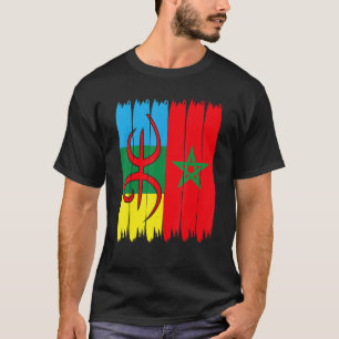 Amazigh morocco Flag Proud Amazigh Flag Amazigh mo T-shirt