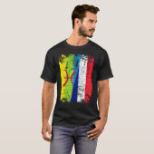 Amazigh Roots Half Franse vlag T-shirt (Voorkant volledig)