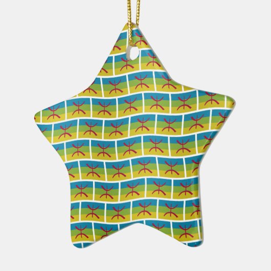 Amazigh vlag patroon achtergrond keramisch ornament (Links)