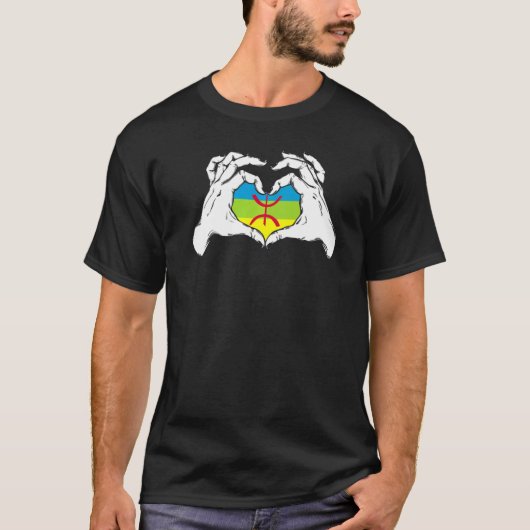 Amazigh vloog een vrede voor mijn hartverscheurde t-shirt (Voorkant)