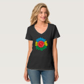amazigh yaz symbool met amazigh sunflower t-shirt (Voorkant volledig)