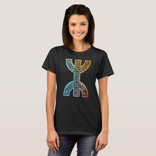 Amazigh  Yaz Tifinagh Berbers Symbole Proud T-shirt (Voorkant volledig)