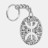 Amazigh z imazighen sleutelhanger (Voorkant Links)
