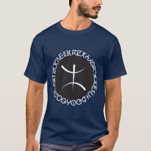 amazijsymbool logo met tifinagh-alfabet,  t-shirt
