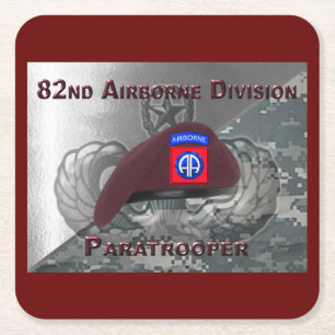 Amazing 82nd Airborne Paratrooper Beret Kartonnen Onderzetters