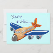 Amazing Airplane Invitation Kaart (Voorkant)