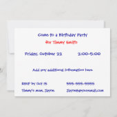 Amazing Airplane Invitation Kaart (Achterkant)