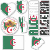 Amazing Algerije Shapes National Symbols Sticker (Voorkant)