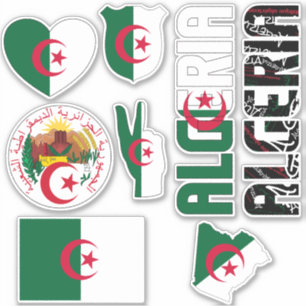 Amazing Algerije Shapes National Symbols Sticker