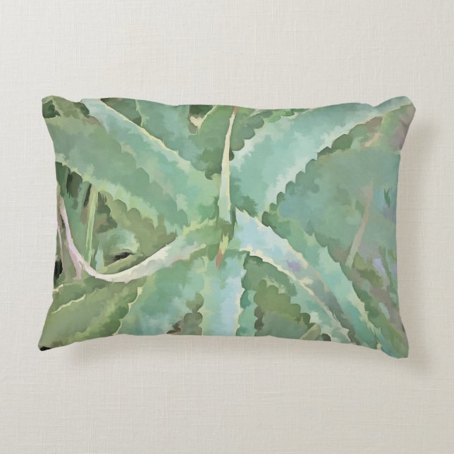 Amazing Aloe Vera AcrylArt Accent Kussen (Achterkant)