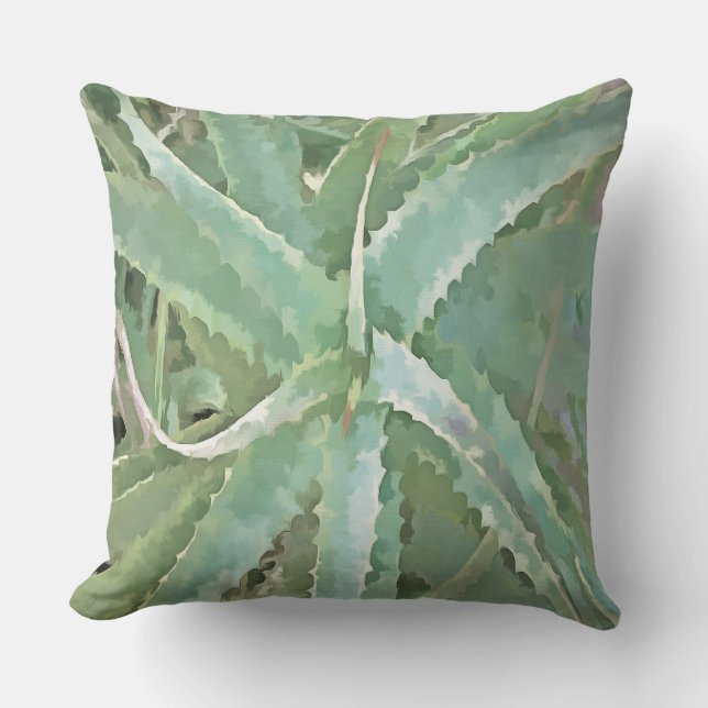 Amazing Aloe Vera AcrylArt Kussen (Voorkant)