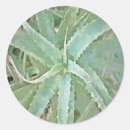 Amazing Aloe Vera AcrylArt Ronde Sticker