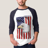 Amazing American Eagle, The USA Flag, Patriotic T-shirt (Voorkant)