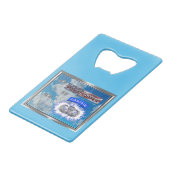 Amazing American Paratrooper en Flag Creditkaart Flessenopener (Voorkant Gekanteld)