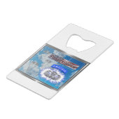 Amazing American Paratrooper en Flag Creditkaart Flessenopener (Achterkant Gekanteld)