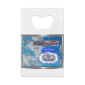 Amazing American Paratrooper en Flag Creditkaart Flessenopener (Achterkant)