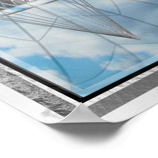 Amazing American Paratrooper en Flag Poster (Hoek)