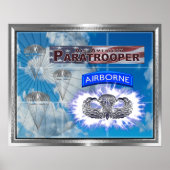 Amazing American Paratrooper en Flag Poster (Voorkant)