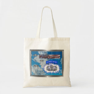 Amazing American Paratrooper en Flag Tote Bag