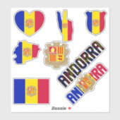 Amazing Andorra Shapes National Symbols Sticker (Vel)