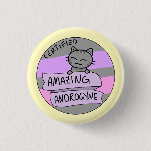 Amazing Androgyne Ronde Button 3,2 Cm (Voorkant)