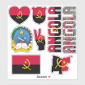 Amazing Angola Shapes National Symbols Sticker (Vel)