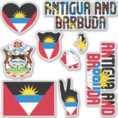 Amazing Antigua and Barbuda Shapes National Symbol Sticker (Voorkant)