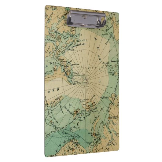 Amazing Arctic Ocean Antiek Map Klembord (Rechts)