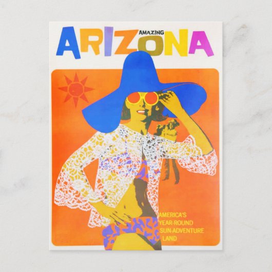 Amazing Arizona Vintage Travel Briefkaart (Voorkant)