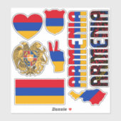 Amazing Armenia Shapes National Symbols Sticker (Vel)
