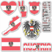 Amazing Austria Shapes National Symbols Sticker (Voorkant)