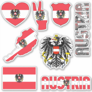 Amazing Austria Shapes National Symbols Sticker