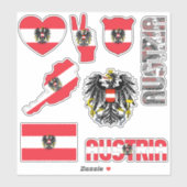 Amazing Austria Shapes National Symbols Sticker (Vel)