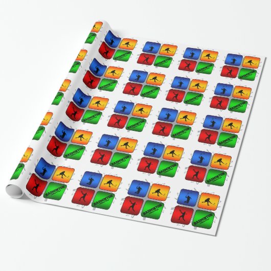Amazing Badminton Urban Style Cadeaupapier (Uitgerold)