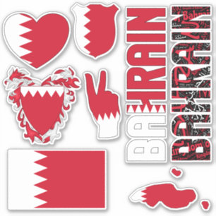 Amazing Bahrain Shapes National Symbols Sticker