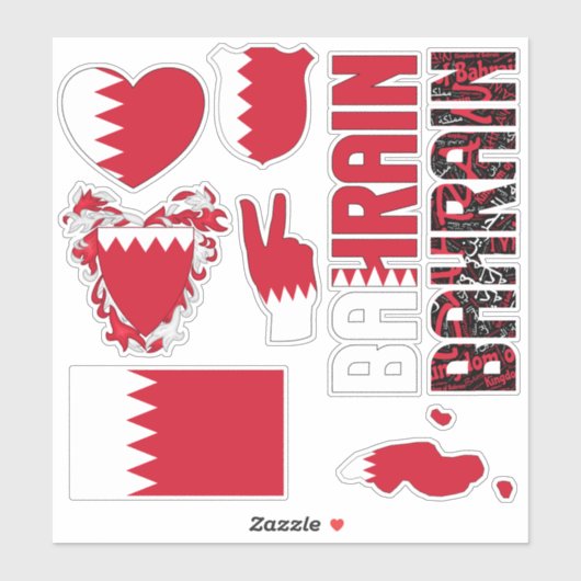 Amazing Bahrain Shapes National Symbols Sticker (Vel)