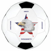 Amazing Bald Eagle, de Amerikaanse vlag, Star Voetbal (Voorkant)