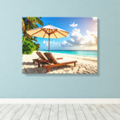 Amazing beach canvas afdruk (Insitu (Houten vloer))