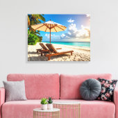 Amazing beach canvas afdruk (Insitu (Woonkamer))