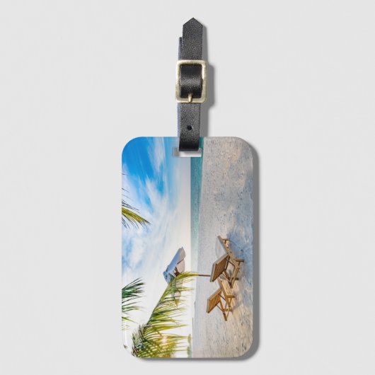 Amazing Beach Sunset Bagagelabel (Voorkant (verticaal))