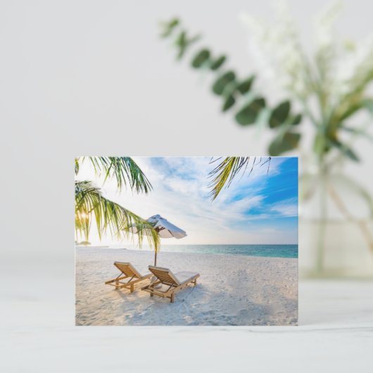 Amazing Beach Sunset Briefkaart (Staand voorkant)