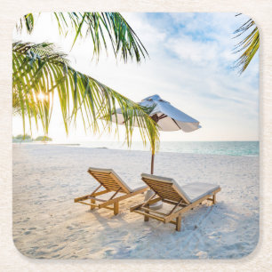 Amazing Beach Sunset Kartonnen Onderzetters