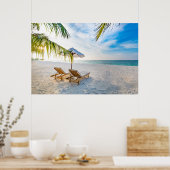 Amazing Beach Sunset Poster (Keuken)