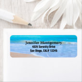 Amazing Beach Tropical Scene Foto Etiket (Insitu)