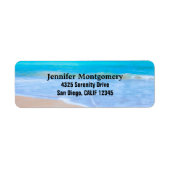 Amazing Beach Tropical Scene Foto Etiket (Voorkant)