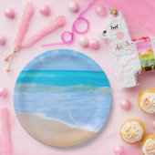 Amazing Beach Tropical Scene Foto Papieren Bordje (Feest)